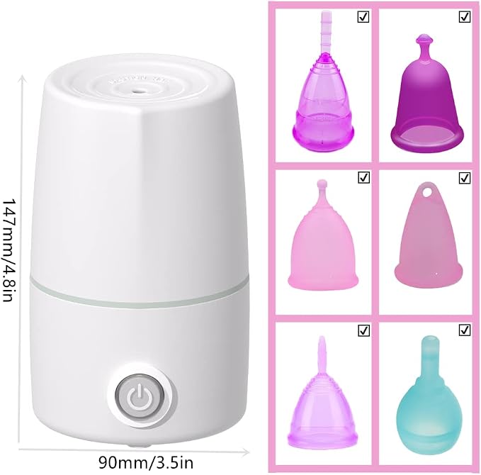 Menstrual Cups Steamer Machine High Temperature Wash Your Cup 99.9% Dirty 8 Minutes (Model Five)