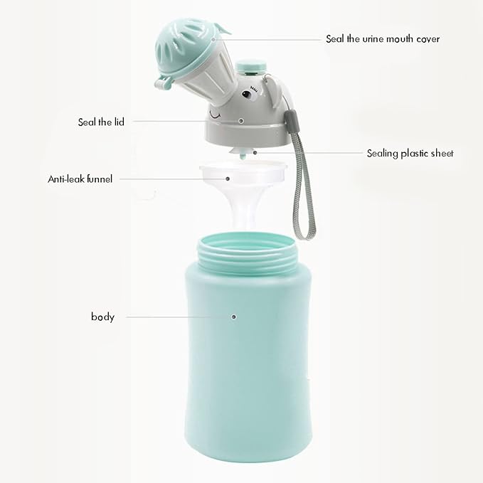 Travel Potty Portable Travel Toilet for Toddler, Baby Nitty Pee Bottle, Portable Kids Potty for Boys Car Camping Blue