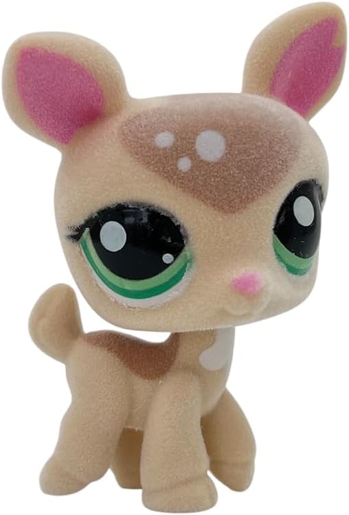 Custom Flocked Pet Shop Toy Fuzzy Animal Figure Short Hair Cat Kitty Kitten Deer OOAK (#2486)