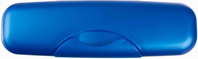 RADIUS Large Tampon Travel Case - Seamless Protective Storage Container, Durable Makeup and Medicine Purse Organizer with Secure Snap Lock (6 x 2 x 0.75 in) - Pack of 1, Blue