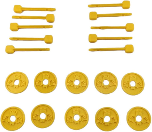 Replacement Discs Projectiles Missiles Bullets for Fisher Price Imaginext DC Super Friends (Yellow 10 Discs 10 Projectiles)