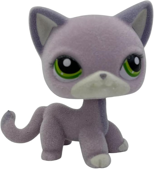 Custom Flocked Pet Shop Toy Fuzzy Animal Figure Short Hair Cat Kitty Kitten Deer OOAK (#2094)
