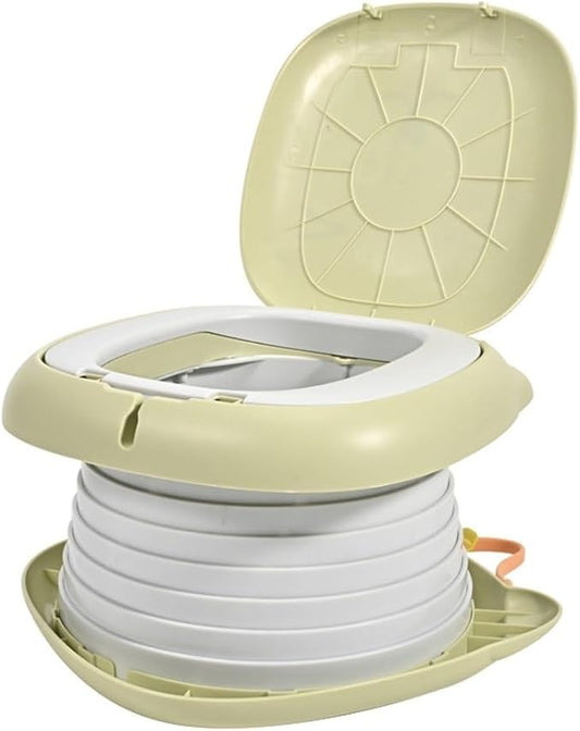 Collapsible Toilet, Toddler Travel Portable Potty, Toddler Training Seat with Carrying Handle, Girls and Boys Portable Potty