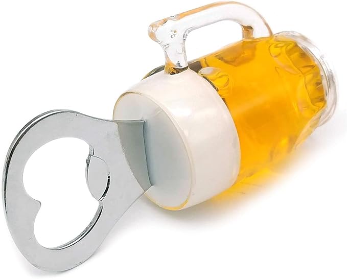 Creative Acrylic Beer Bottle Opener Beer Mug Shape Bottle Opener Kitchen Accessories Fridge Magnets (D)