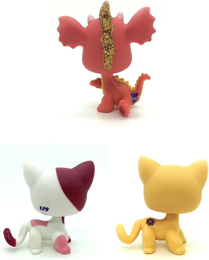 LPS pet Shop Animal Action Figures Dog Cat Kids Boys Girls Gift (3pcs)