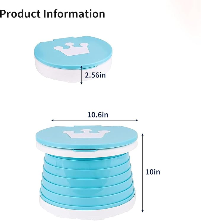 Portable Potty for Toddler Travel Foldable Potty Seat for Toddler Training Toilet for Kids Boys Girls Car On The Go Potty Travel Toilet Chair for Camping Park Indoor/Outdoor