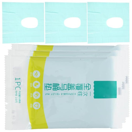 Toyvian 10pcs Toilet Mat Toilet Seat Liner Potty Seat Covers Travel Toilet Seat Soft Extra Large Individually Non Slip Individually Wrapped Potty Chair Liners Light Pulp Paper