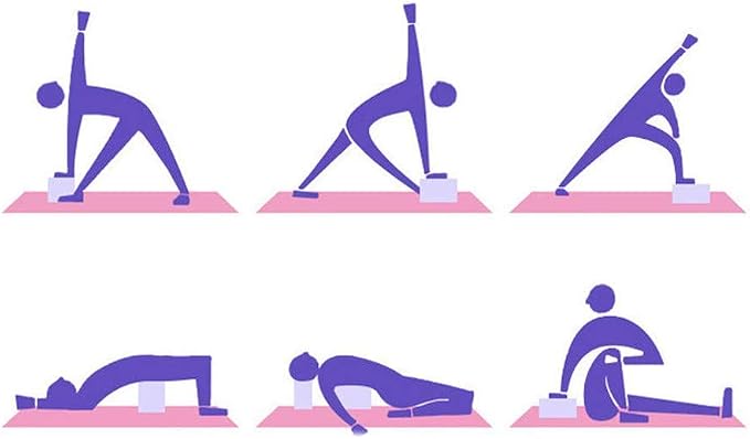 Yoga Blocks Bulk 2 Pack Supportive Latex-Free EVA Foam Yoga Blocks Set,9×6×3 Inches Non-Slip Surface Lightweight High Density Yoga Blocks for Exercise Pilates Stretching Meditation