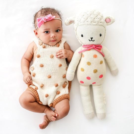 cuddle + kind Lucy The Lamb Little 13" Hand-Knit Doll – 1 Doll = 10 Meals, Fair Trade, Heirloom Quality, Handcrafted in Peru, 100% Cotton Yarn