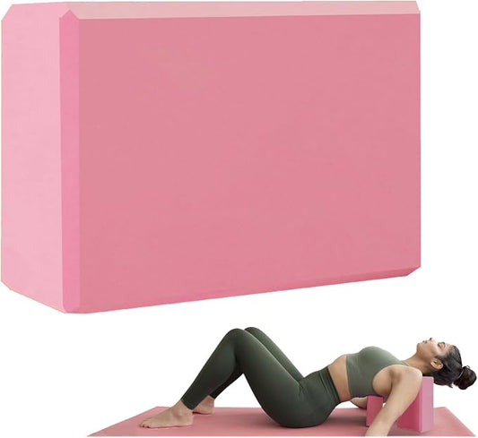 Yoga Block - Supportive Latex-Free Eva Foam - Soft Non-Slip Surface with Beveled Edges for Yoga, Pilates, Meditation - Yoga Accessories for Stability, Balance, Deepen Stretches