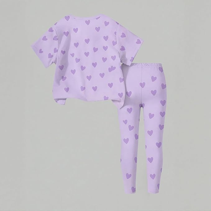 K Pop Short Sleeve T-Shirt and Pants Outfits Set for Girls Hunters Rumi Mira Zoey Graphic Tees De-Mon Kids