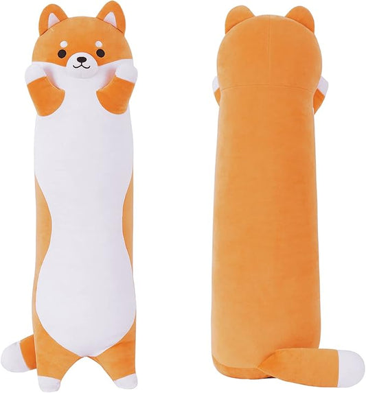36 Inch Shiba Inu Dog Stuffed Animal, Big Akita Dog Plush Toy, Long Corgi Body Pillow for Bed Decor, Cute Plushies Birthday Gift for Thanksgiving, Birthday, Christmas