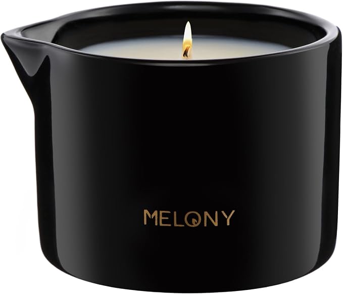 MELONY Massage Candle | Gentle Softening for Nourished, Hydrated, Balanced Skin | 130 g / 4.5 oz | Cruelty + Phthalate-Free (Unscented)