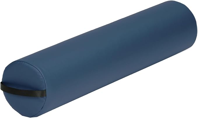 EARTHLITE Professional Massage Therapy Bundle: (1) 2-in-1 Fleece Table Warmer (30” x 72”) & (1) Full Round Massage Bolster Pillow (Black)