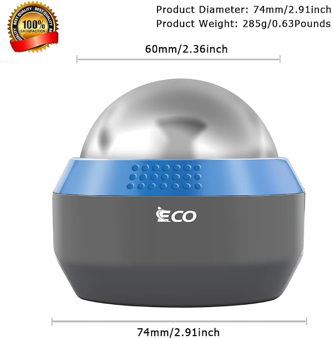 iECO Cold Massage Roller Ball - Ice Roller Ball for Muscles Deep Tissue, Cold & Heat Therapy, Plantar Fasciitis Roller