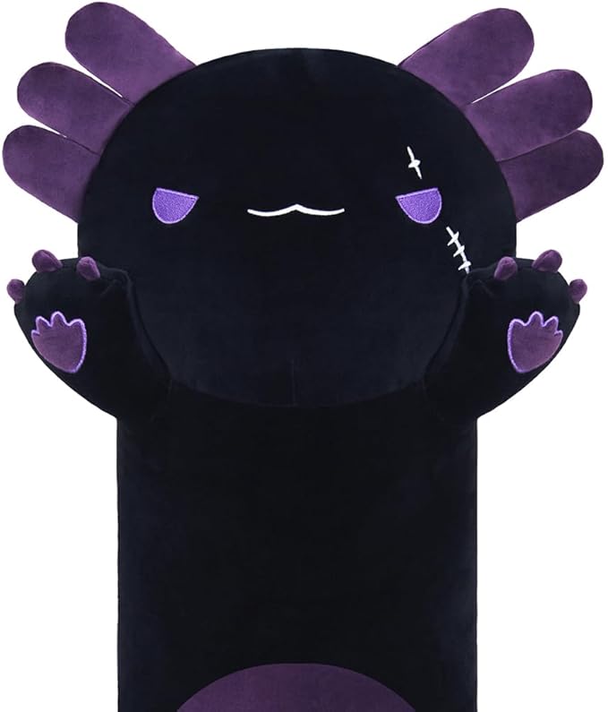 Axolotl Plush Toy 90CM Long Stuffed Animal Gifts for Family, Friends and Children Dark Purple