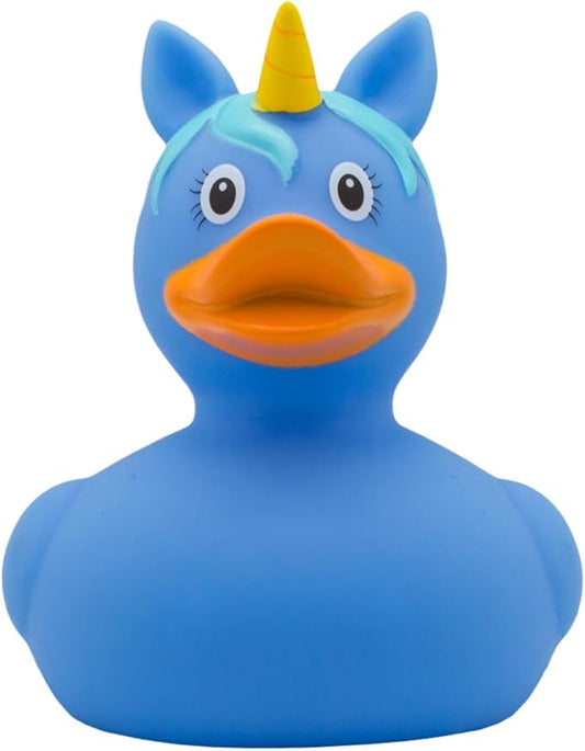 3 Inch Unicorn Blue Rubber Duck Bath Toy, Collectable, Fun for All Ages, Jeep Decoration, Crusing Vacation Gift