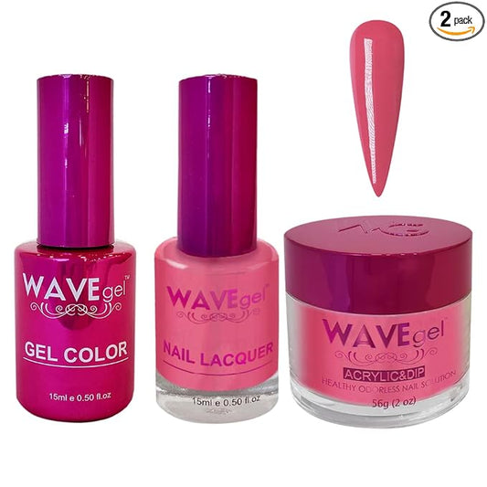 WAVEGEL Soak-Off Gel, Nail Lacquer & Acrylic/Dip Powder Matching Set - Princess Collection - #112 Feldspar