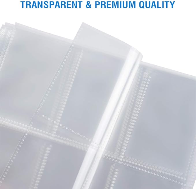 120 Pack 9 Pocket Page Protectors, Sooez Single Sided Trading Card Sleeves for 3 Ring Binder, Baseball Cards Holder, Protective Pages Sheets for Binders Album, Fit for Collectible Games, Sports Cards