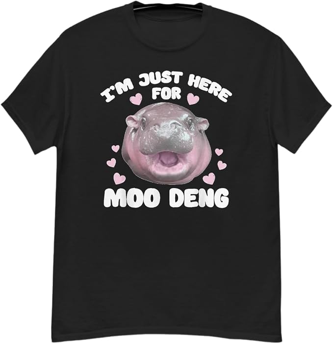 YOUNG GREEN Moo Deng Sweatshirt Moo Deng Bouncy Pig T-Shirt The Cute Baby Hippo Sweatshirt Gift For Moo Deng Lovers
