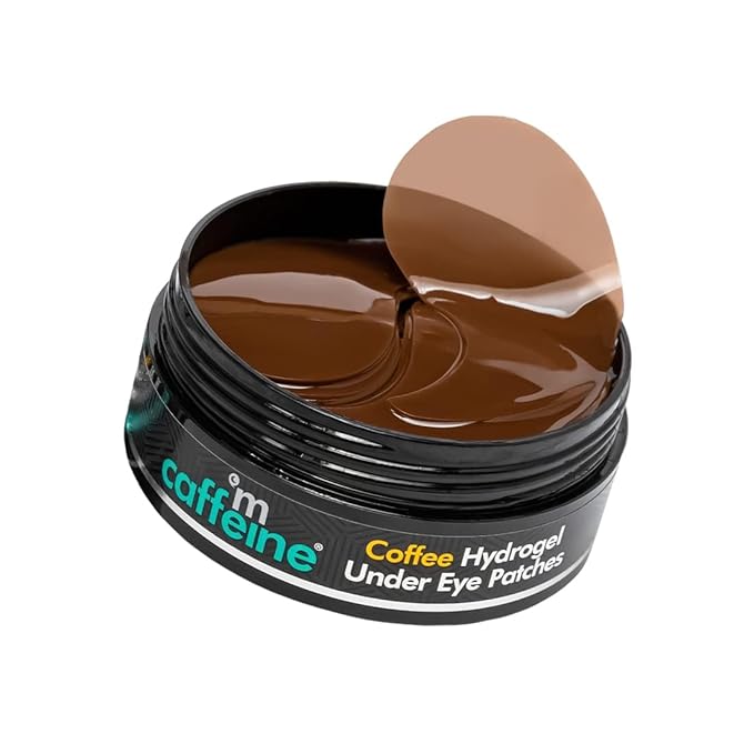 Mcaffeine Coffee Hydrogel Under Eye Patches For Dark Circles & Puffiness Reduction | Caffeine & Hyaluronic Acid | Cooling Eye Patches With Moisture-Lock Technique For 2X Hydration - 30 Pairs | 90G