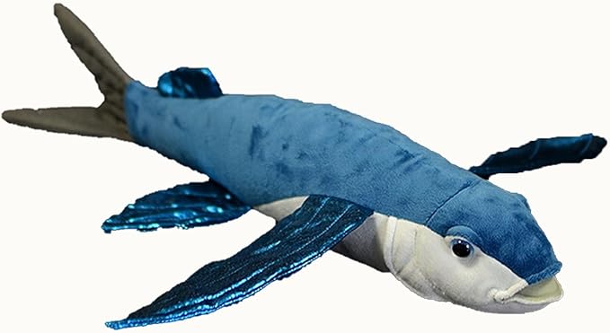Simulation Flying Fish Stuffed Animals 18inch, Cute Soft Flying Fish Plush Toy Children Room Decoration Pillows