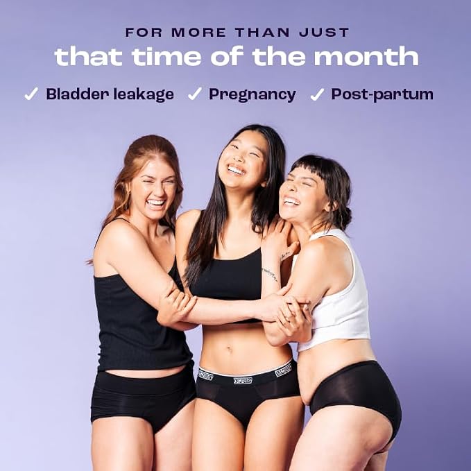 Bambody Absorbent Period Panties - Bamboo Rayon - Leakproof Period Underwear for Women and Teens - All-Day Long Protection