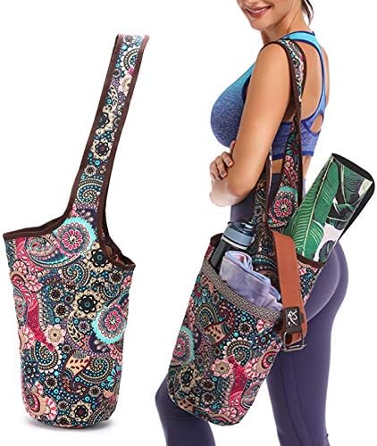 Yoga Mat Bag With Large Size Pocket and Zipper Pocket, Strap Bag, Fit Most Size Mats, Bags and Carriers for Women