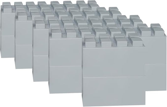 EverBlock 12' x 6' Full Size Plastic Modular Bulk Pack | Giant Building Blocks | Easy to Connect & Reuse | Indoor & Outdoor Use | Build Displays & Structures | Light Gray