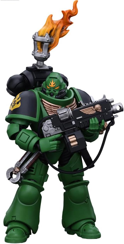JOYTOY Action Figure 1/18 Warhammer 40,000 Salamanders Intercessors Sergeant Tsek'gan Collection Model Birthday Gifts 4.8 Inches