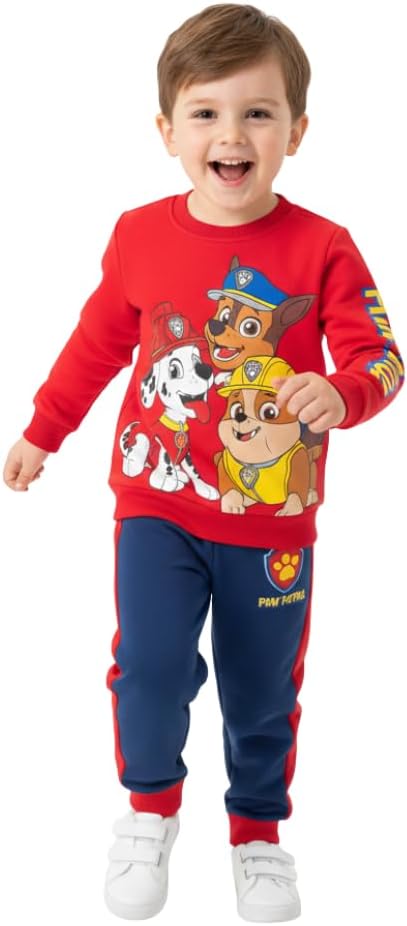 Paw Patrol Nickelodeon Marshall Chase Rubble Boys Sweatshirt and Pants 2 Piece Set for Toddler and Little Kids