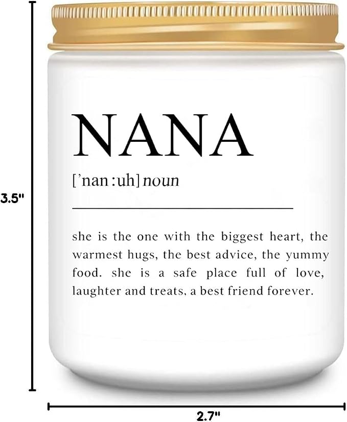 LEIOH Gifts for Nana from Grandkids,Nana Christmas Birthday Gifts,Great Grandma Gift, Best Grandma Gift for Mothers Day Lavender Jar Candle
