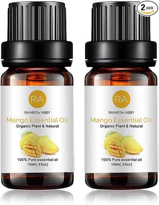2-Pack Mango Essential Oil, 100% Pure Organic Natural Aromatherapy Mango Oil for Diffuser, Massage, Yoga, Meditation