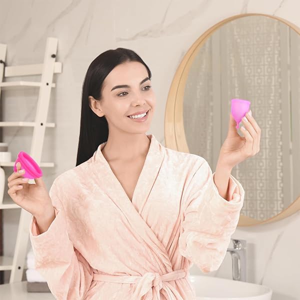 Daily Care Reusable Menstrual Cup for Women – Soft Silicone, Leak-Proof & Comfortable Period Cup with Storage Bag, Eco-Friendly Feminine Care