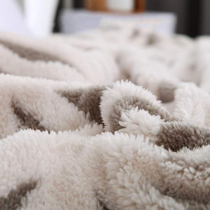 LOMAO Sherpa Fleece Blanket Gifts for Mom Dad Cozy Soft Throw Blanket for Women Men Birthday Gifts Dual Sided Couch Sofa Bed Blanket (Grey, 90''x110'')
