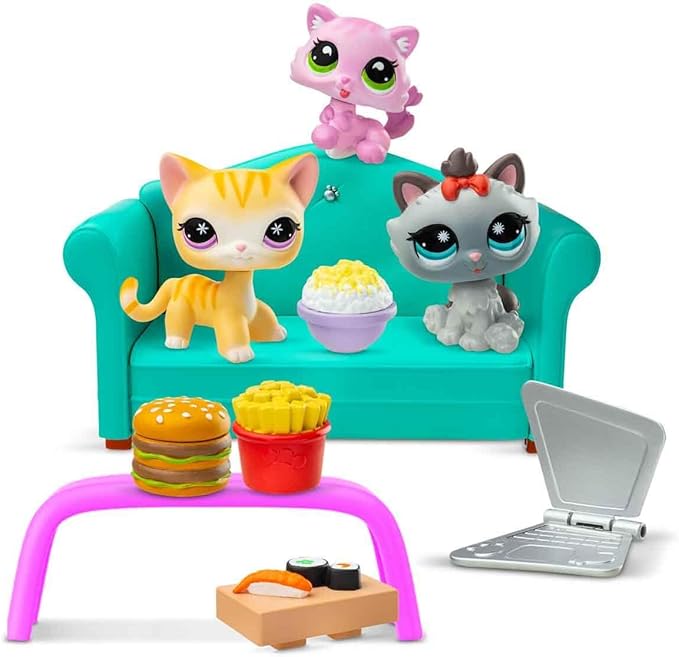 Littlest Pet Shop - Diner Dash Play Pack, Gen 7 Authentic LPS Bobble Head Toy Figure, Collectible Toy Animal, Ages 4+ - Amazon Exclusive