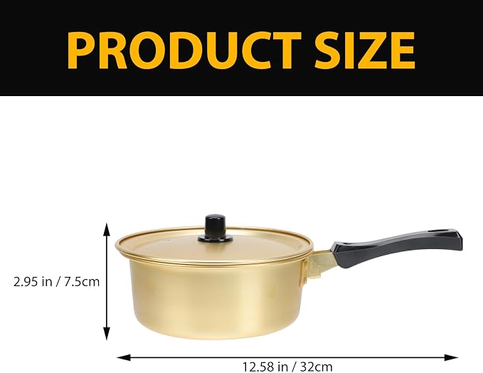 PRETYZOOM Ramen Pot Aluminum Lid Electric Hot Pot Korean Cooking Gadget Soup Maker