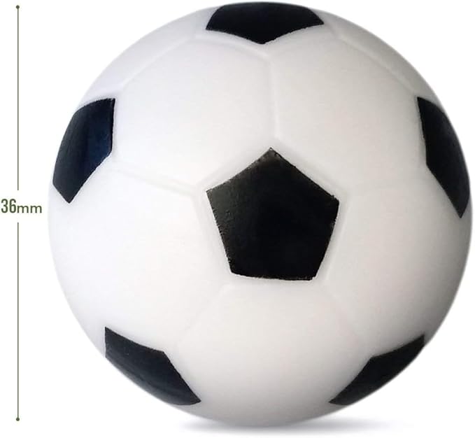 6 Pack Foosball Table Replacement, 1.42 Inch/36mm Black and White Table Soccer Balls for Foosball Accessory Replacements Football Themed Gifts