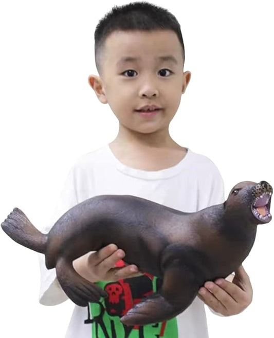 SmilerSmile Simulated Ocean Big Animal, One pc 15Inch Soft Filled Rubber Sea Educational Toys (sea Lions)