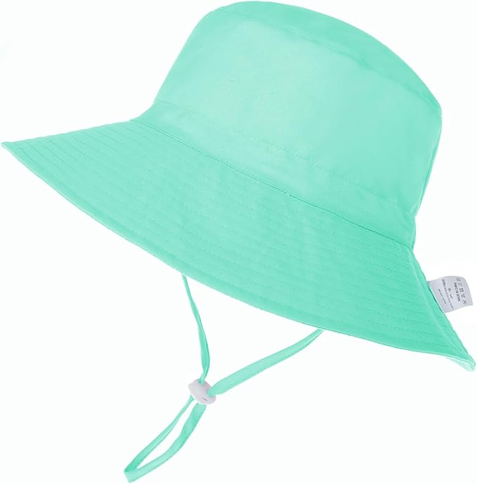 Baby Sun Hat UPF 50+ Sun Protective Toddler Bucket Hat Summer Kids Beach Hats Wide Brim Outdoor Play Hat for Boys Girls