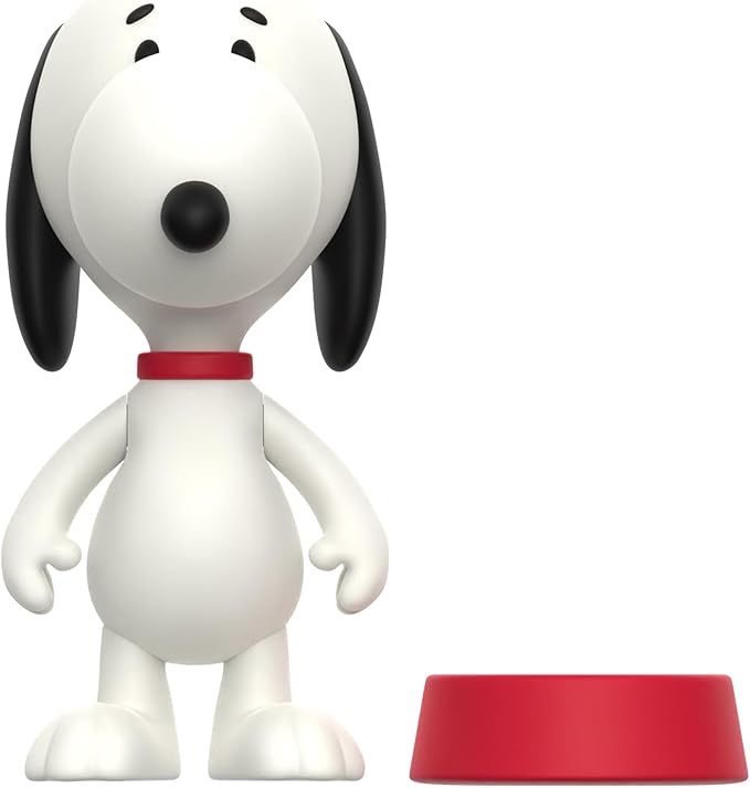 Super7 Peanuts Snoopy Reaction Figure - 3.75" Peanuts Action Figures with Accessory Classic Cartoon Collectibles and Retro Toys