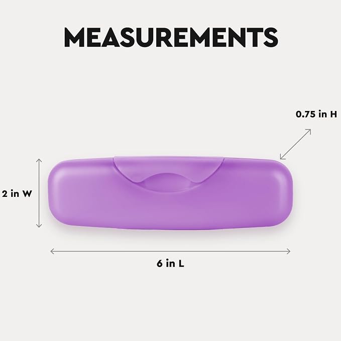 RADIUS Large Tampon Travel Case - Seamless Protective Storage Container, Durable Makeup and Medicine Purse Organizer with Secure Snap Lock (1.25 x 2 x 7.25 IN) - Pack of 1, Case