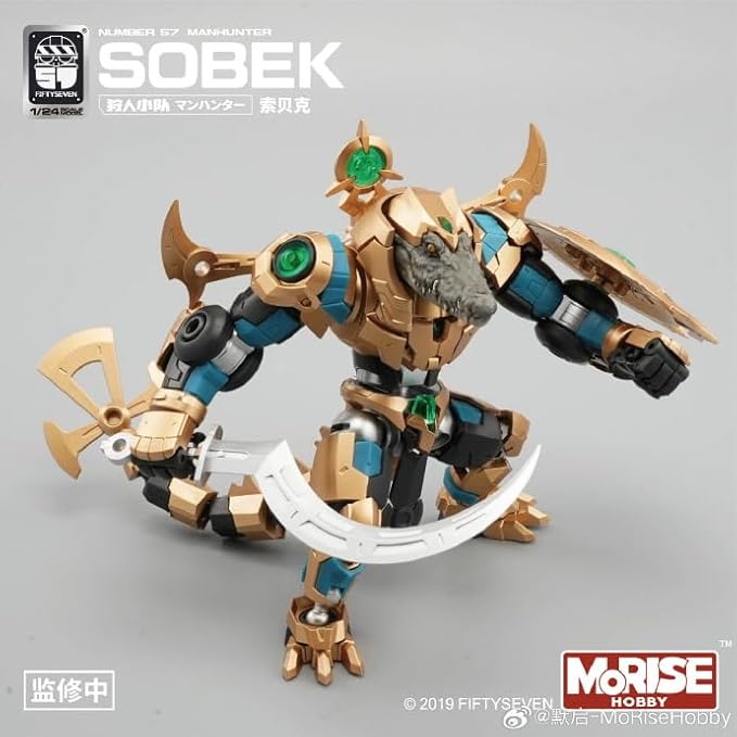 MORISE Hobby FIFTYSEVEN No.57 1/24 Action Figures - Manhunter Sobek - Model Kit,Highly Posable Collectible Model Ages 15+