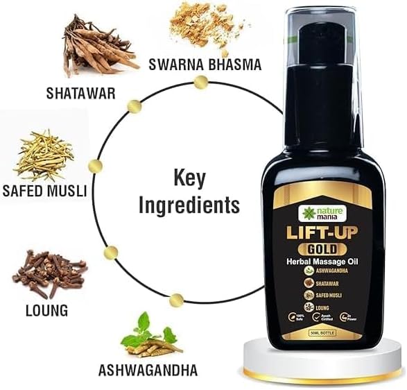 Lift Up Oil for Men | Massage Oil for Men 50 Ml | Pack of 1 | 100% Pure & Natural | Gold Oil