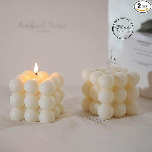 2PCS Bubble Candle White Aromatherapy