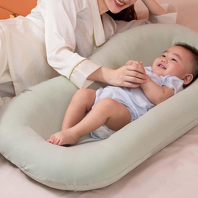 Baby Lounger for Newborn Babies 0-18 Months, Bionic Organic Lounger for Baby, Soft Cotton Breathable Infant Floor Seats & Loungers