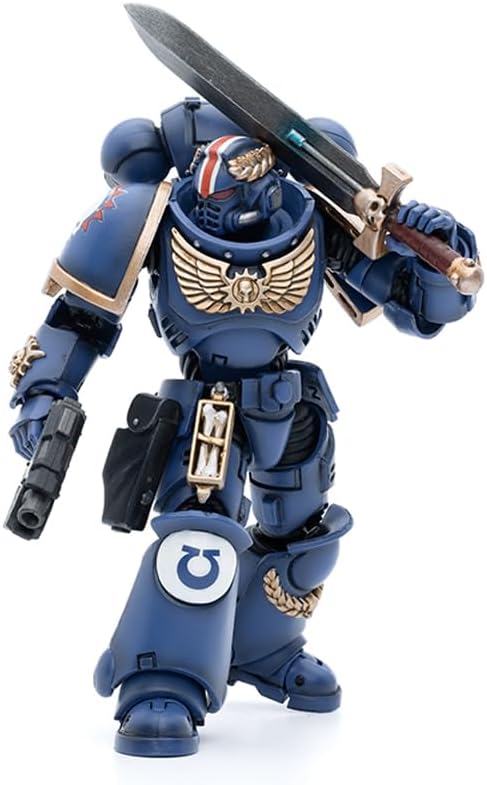 JOYTOY 1/18 Action Figure Warhammer 40,000 Ultramarines Primaris Lieutenant Argaranthe and Ultramarines Intercessors 2PCS Collection Model Birthday Gifts