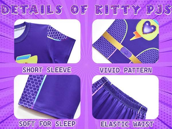 ACoiay Kids Kitties Daily Outfit with Mask and Headband for 2-8 Years