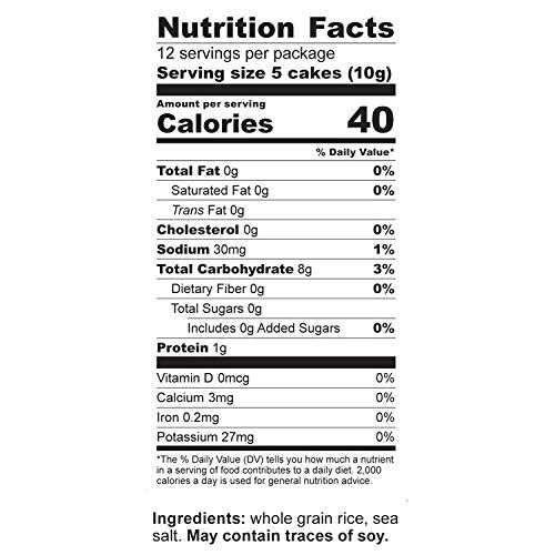 Only Kosher Candy Ultra-Thin Original Wholegrain Brown Gluten Free Rice Cakes Minis with Natural Ingredients | Kosher Certified Non-GMO, Pack of 3