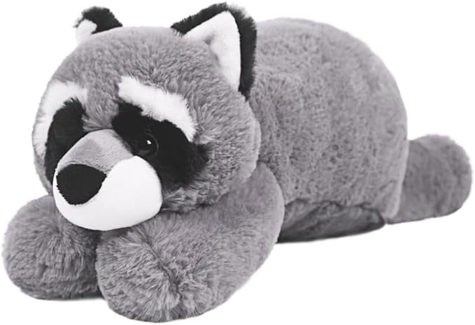ARELUX Soft 22in Raccoon Stuffed Animals: Raccoon Plush Cute Cuddly Body Pillow Hug Sleeping Fluffy Wild Animal Toys Bed Decor Plushie Doll Friends Family Member